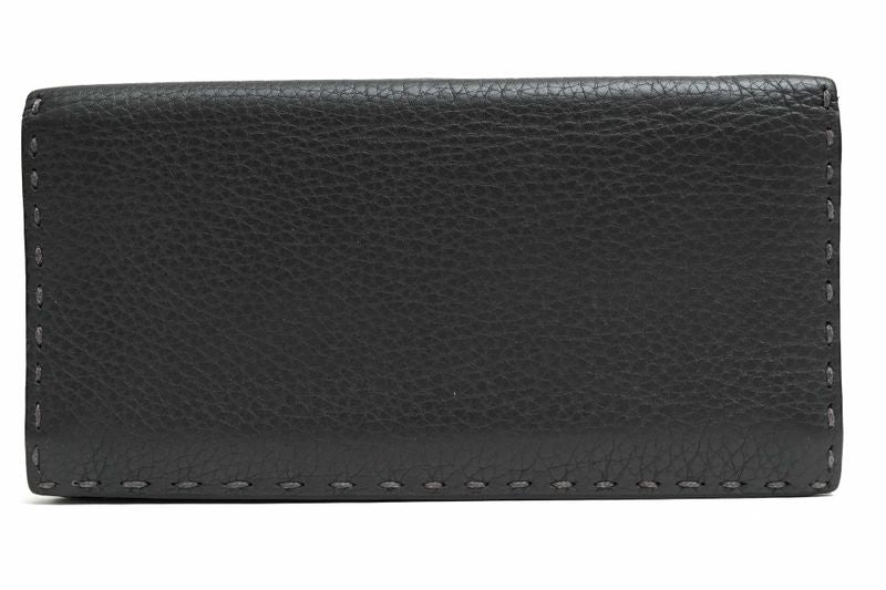 Fendi Long Wallet Men Leather Genuine Gray 7m0186-O72 Gray Roman Leather