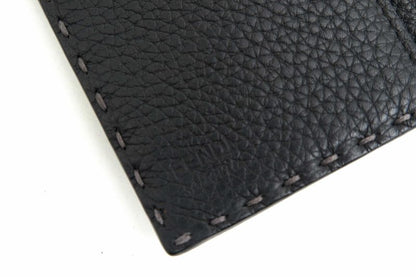 Fendi Long Wallet Men Leather Genuine Gray 7m0186-O72 Gray Roman Leather