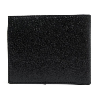 Gucci Wallet Men Leather Genuine Black 118381 1408 Brand Logo Plate Hardware