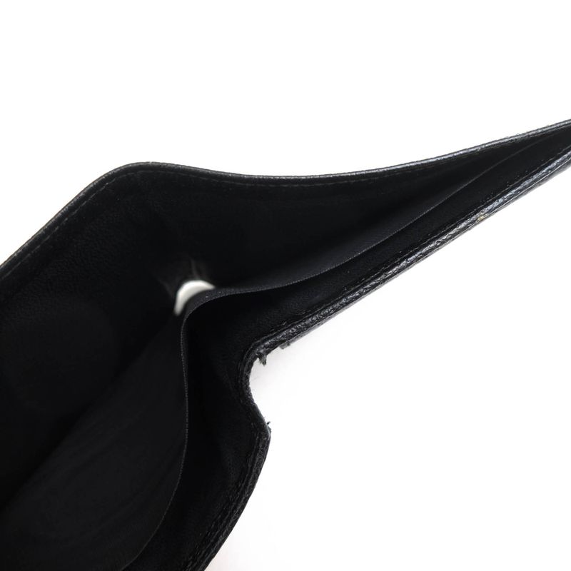 Gucci Wallet Men Leather Genuine Black 118381 1408 Brand Logo Plate Hardware