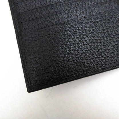 Gucci Wallet Men Leather Genuine Black 118381 1408 Brand Logo Plate Hardware