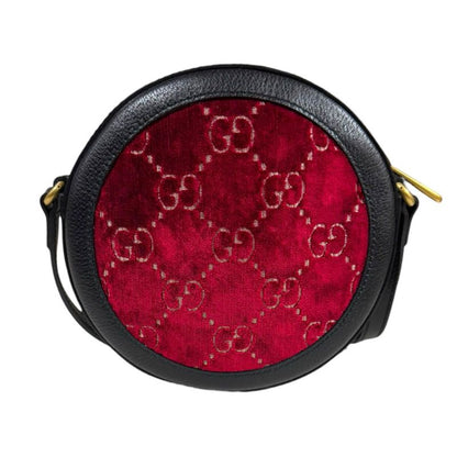 Gucci GG Velvet Round Shoulder Bag Shoulder Bag Velvet 574978 Red Ladies Gucci
