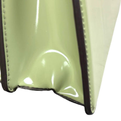 Fendi Peekaboo Cut Shoulder Bag Patent Leather 8bn340 Green Ladies Fendi