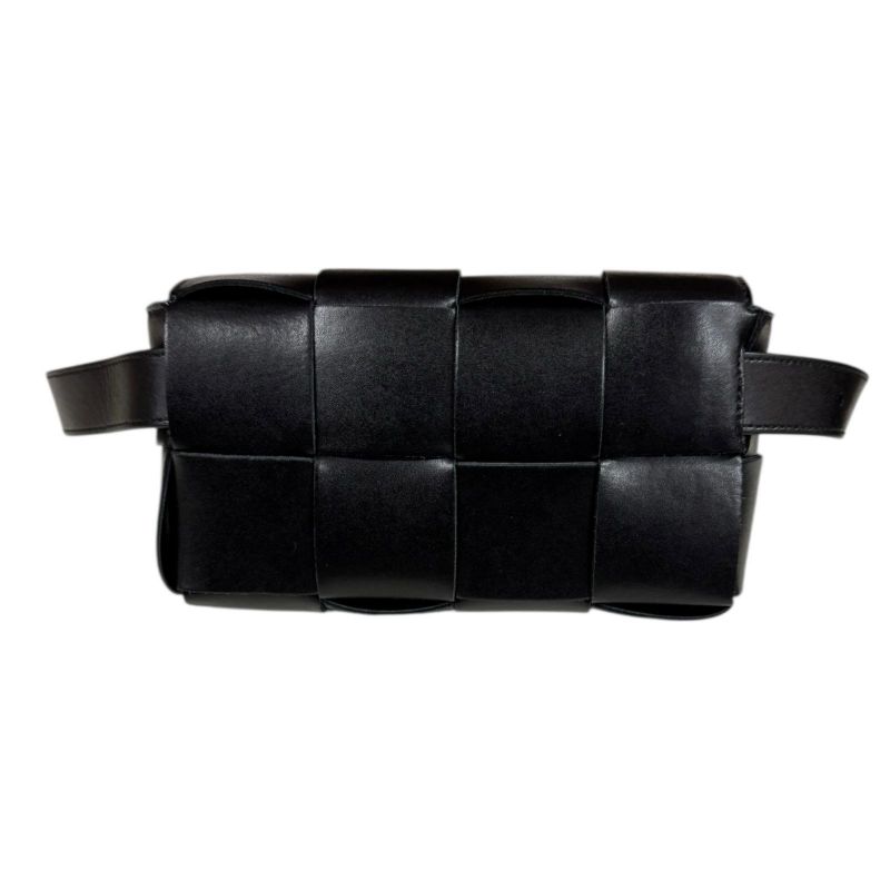Bottega Veneta Cassette Belt Bag Mini Maxi Intrecciato Body Bag Leather Black