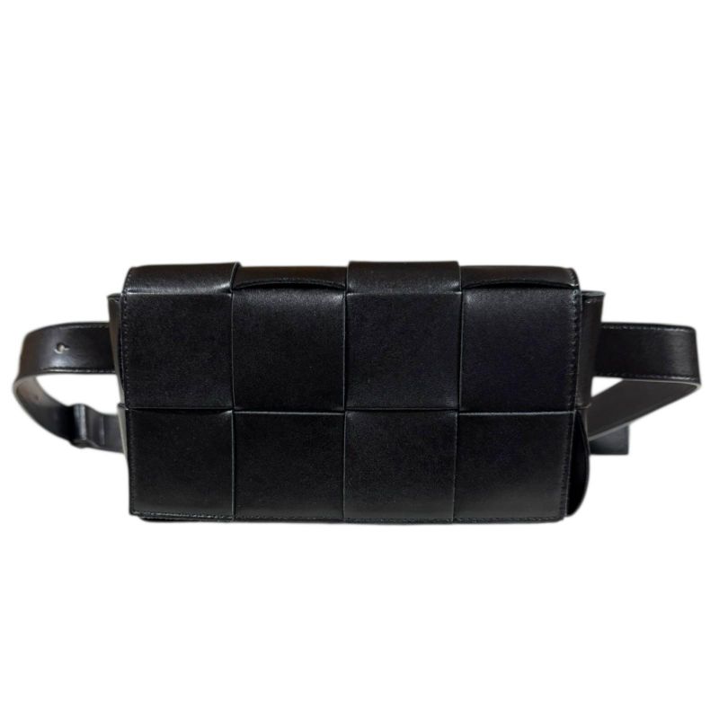 Bottega Veneta Cassette Belt Bag Mini Maxi Intrecciato Body Bag Leather Black