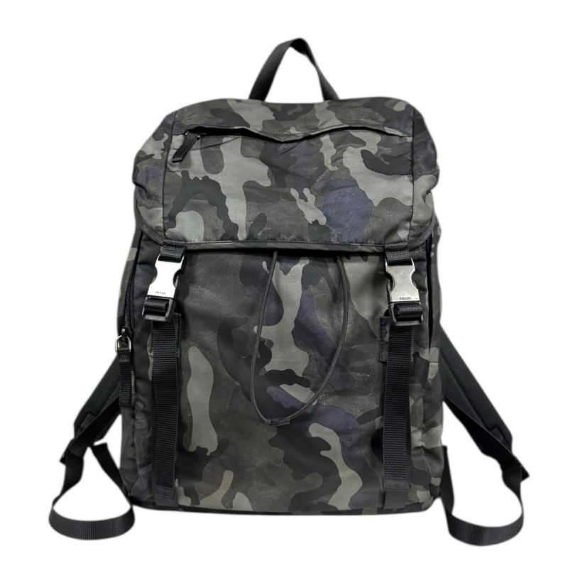 Prada Camouflage Backpack Daypack Nylon 2vz062 Men's Prada Preowned Prada