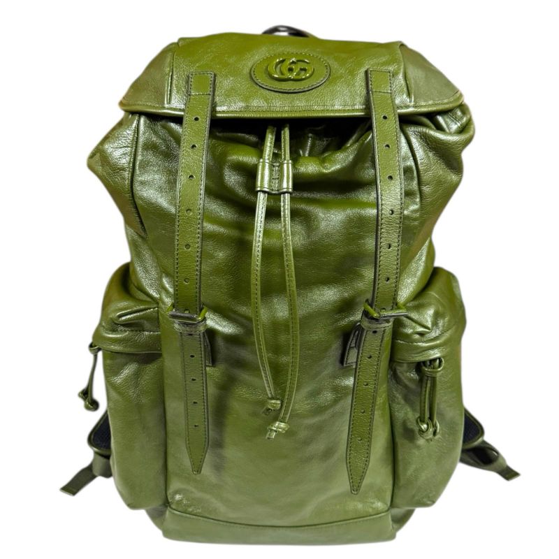 Gucci Double G Backpack Daypack Leather 725657 Men's Gucci Preowned Gucci