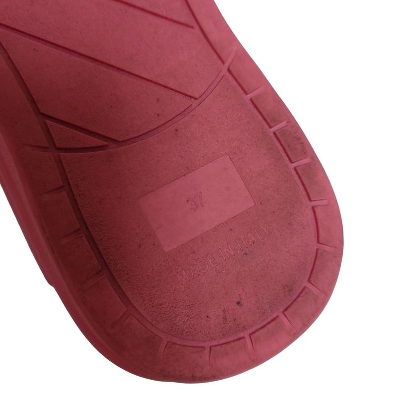 Fendi Mules 37 Women Pink Wedge Sole Ss23 Leather