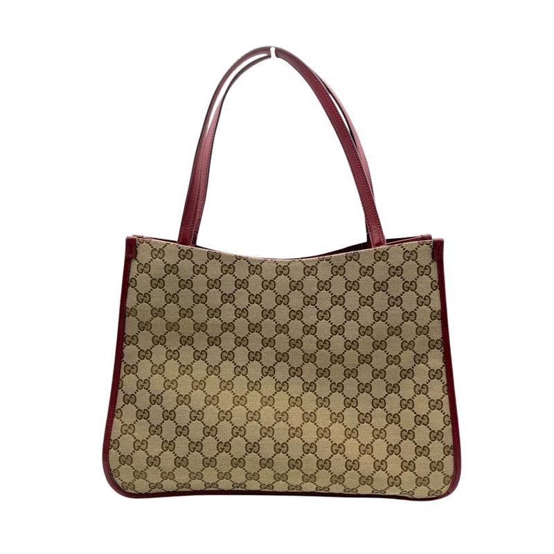 Gucci Horsebit Tote Bag GG Canvas Leather 623694 Beige Women's