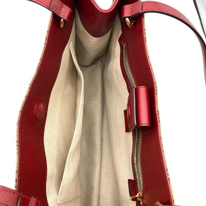Gucci Horsebit Tote Bag GG Canvas Leather 623694 Beige Women's