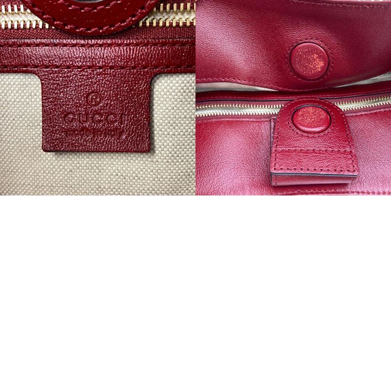 Gucci Horsebit Tote Bag GG Canvas Leather 623694 Beige Women's