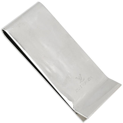 Louis Vuitton Money Clip Bill Clip Chien Zélizée Steel Silver Monogram Flower