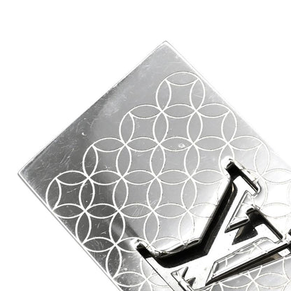 Louis Vuitton Money Clip Bill Clip Chien Zélizée Steel Silver Monogram Flower