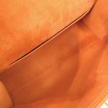 Hermes Pochette Kelly Dobris Orange I Engraved Gold Hardware Clutch Bag