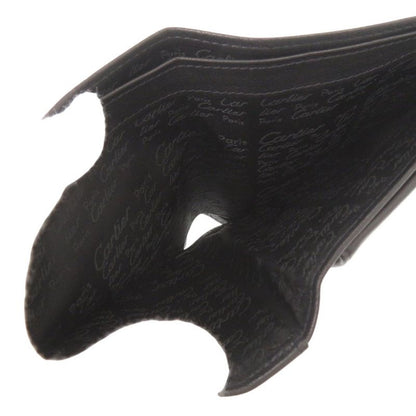 Cartier Leather Black Bifold Wallet Black 0606 Cartier