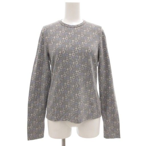 Celine T-Shirt Cut and Sewn Long Sleeves XL Long T Crew Neck Macadam Pattern