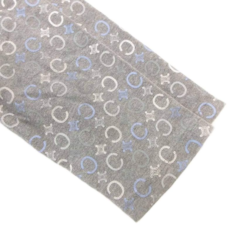 Celine T-Shirt Cut and Sewn Long Sleeves XL Long T Crew Neck Macadam Pattern