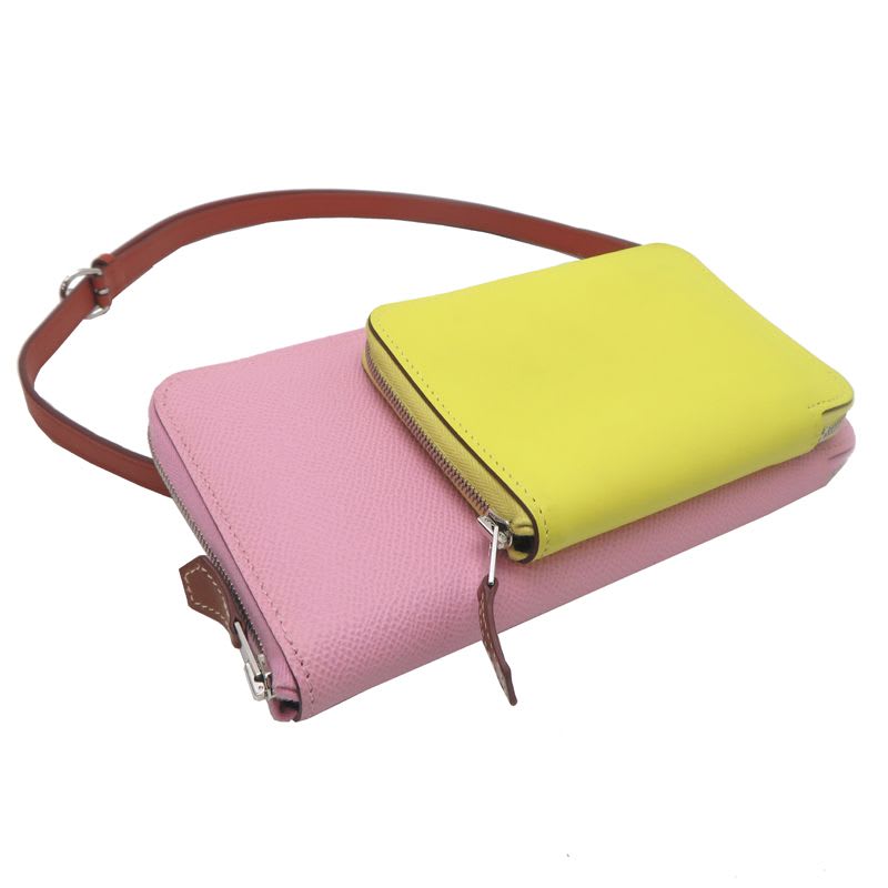 Hermes Shoulder Nouveau To Go Zip B Stamp Swift Mauve Bag