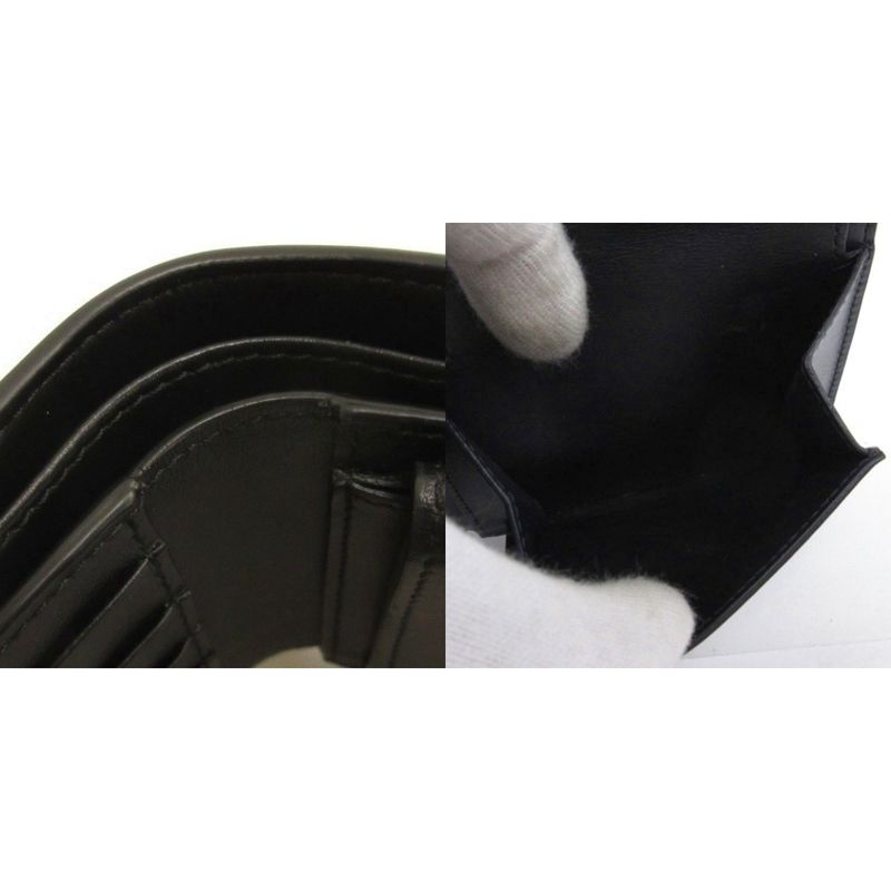 Celine Bifold Wallet Bifold Wallet Leather Black Aa