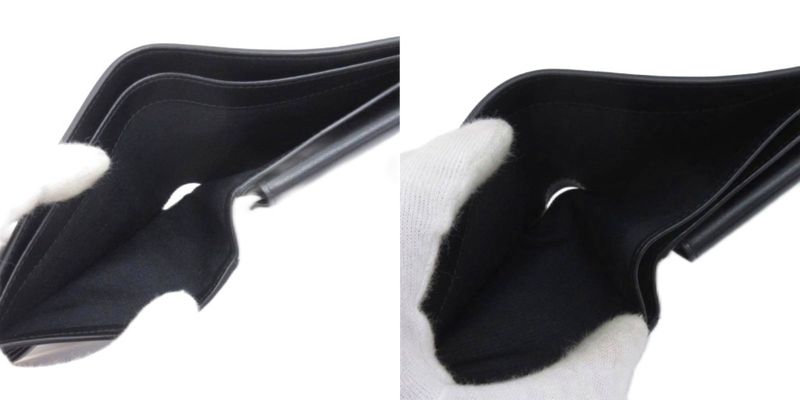 Celine Bifold Wallet Bifold Wallet Leather Black Aa