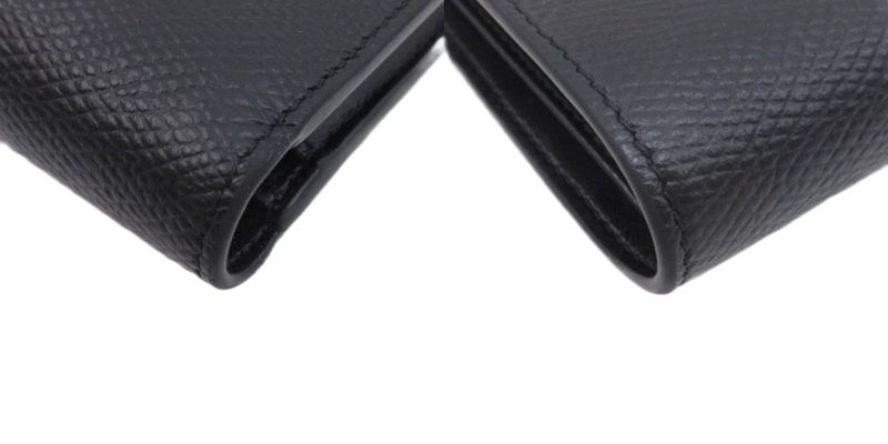 Celine Bifold Wallet Bifold Wallet Leather Black Aa