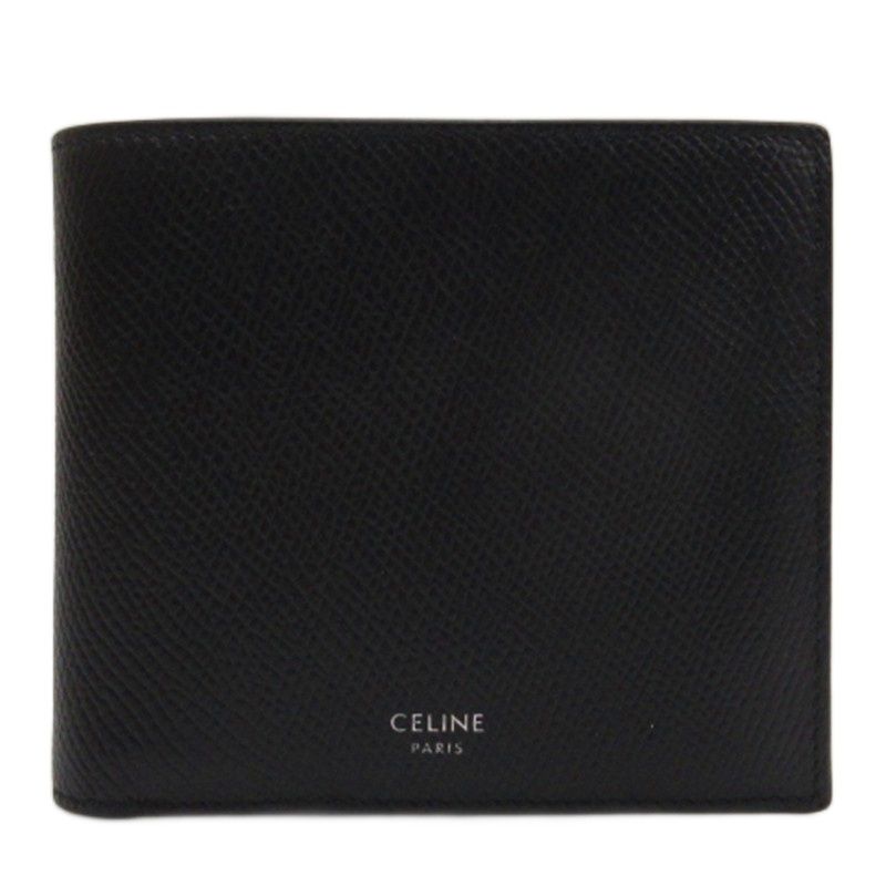 Celine Bifold Wallet Bifold Wallet Leather Black Aa