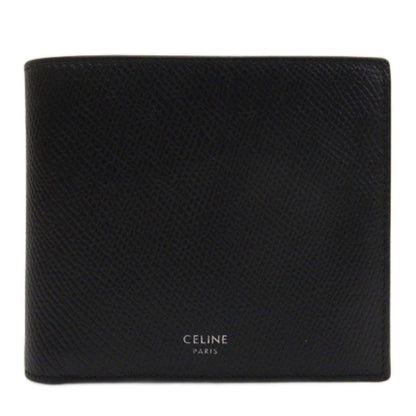 Celine Bifold Wallet Bifold Wallet Leather Black Aa