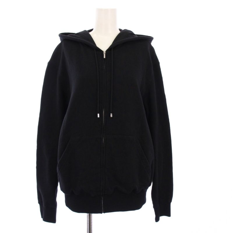 Chanel 20ss Graffiti CC Logo Sweatshirt Hoodie Long Sleeves Zip Up M Black