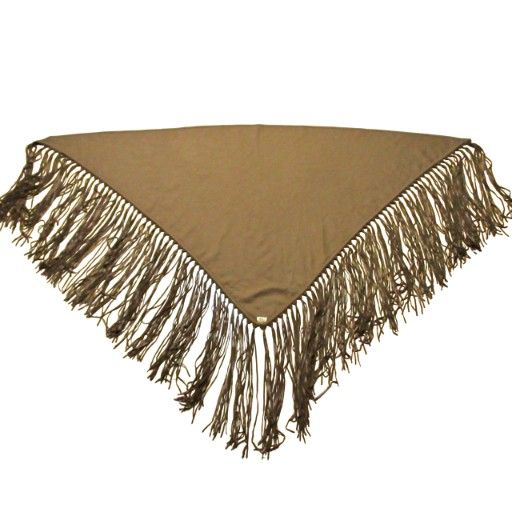 Hermes by Martin Margiela Period Vintage Cape Cashmere Wool Leather Fringe