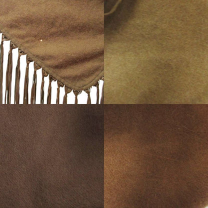 Hermes by Martin Margiela Period Vintage Cape Cashmere Wool Leather Fringe