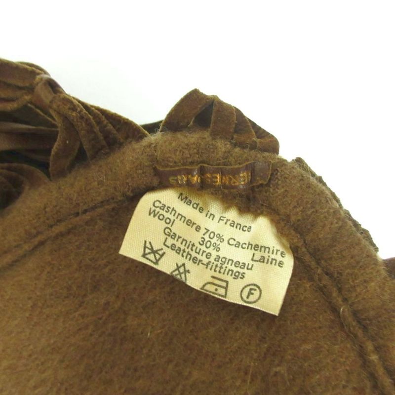 Hermes by Martin Margiela Period Vintage Cape Cashmere Wool Leather Fringe