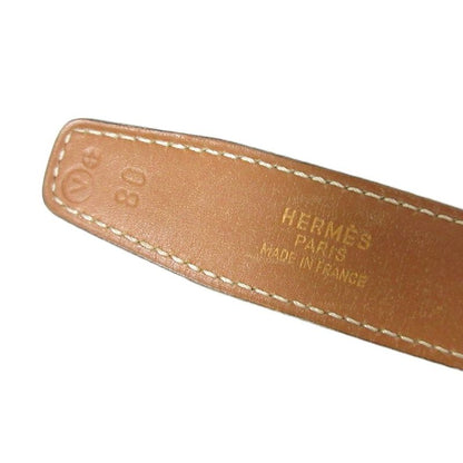 Hermes '92 Constance Reversible Pin Buckle Belt Stamped 0v H Logo Leather Gold