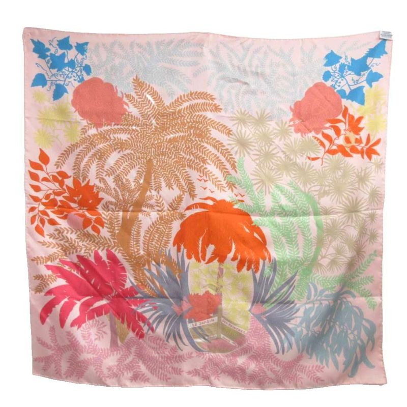 Hermes 23ss Carré Double Face 90 le Jardin des Peintres Painters' Garden Scarf
