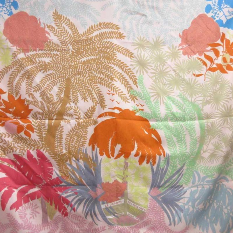 Hermes 23ss Carré Double Face 90 le Jardin des Peintres Painters' Garden Scarf