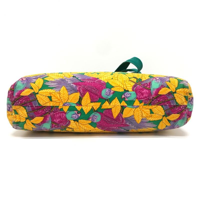 Hermes Shoulder Bag Bird Print Cotton Green