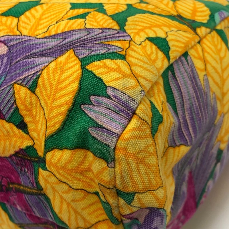 Hermes Shoulder Bag Bird Print Cotton Green