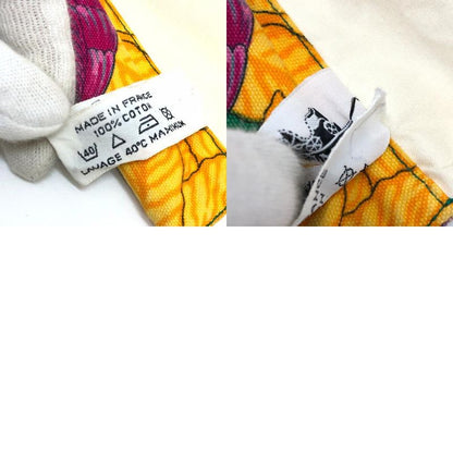 Hermes Shoulder Bag Bird Print Cotton Green