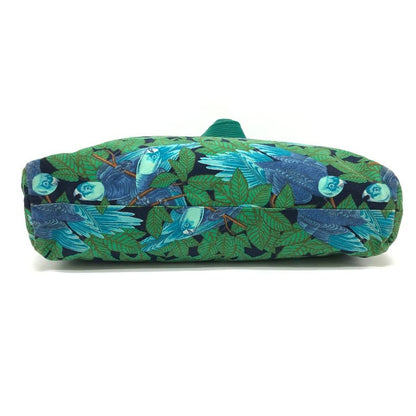 Hermes Shoulder Bag Bird Print Cotton Green