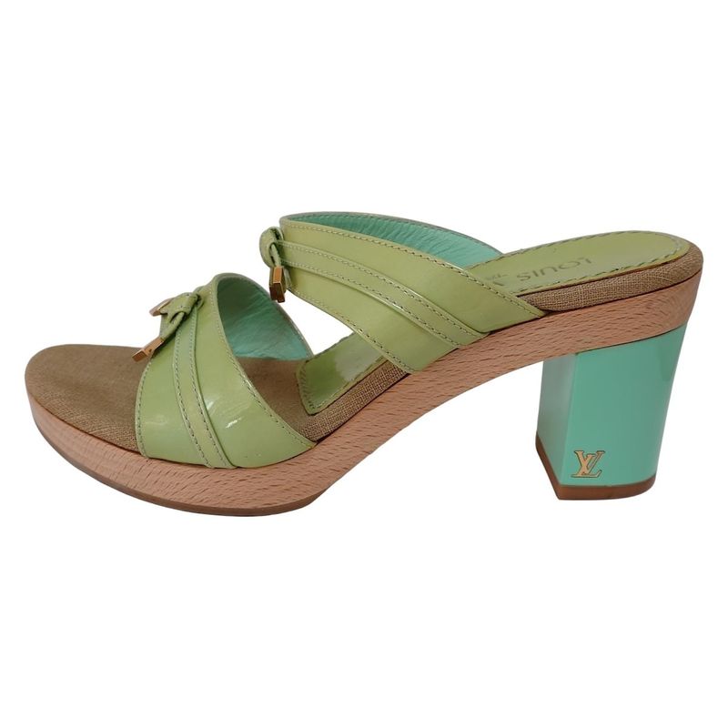 Louis Vuitton Mules 35 1 2 Women's Peppermint Leather