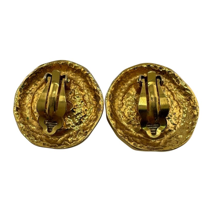 Chanel Binaural Earrings Gold Ladies