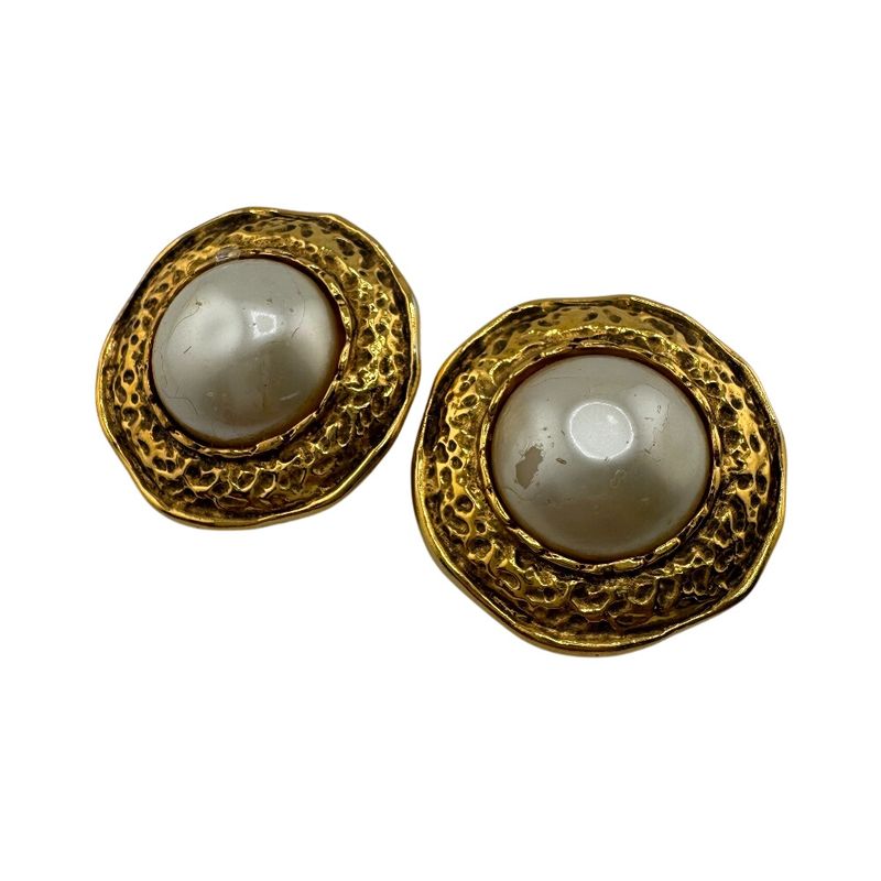 Chanel Binaural Earrings Gold Ladies