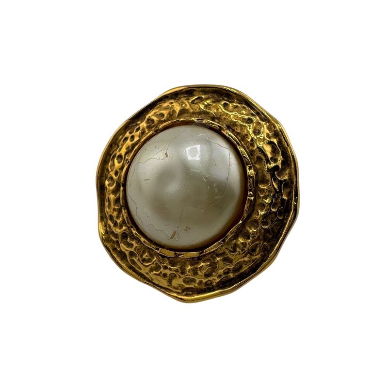 Chanel Binaural Earrings Gold Ladies