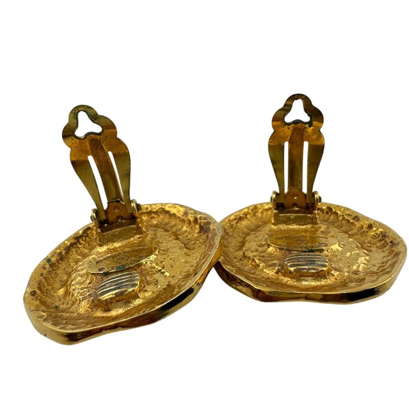 Chanel Binaural Earrings Gold Ladies