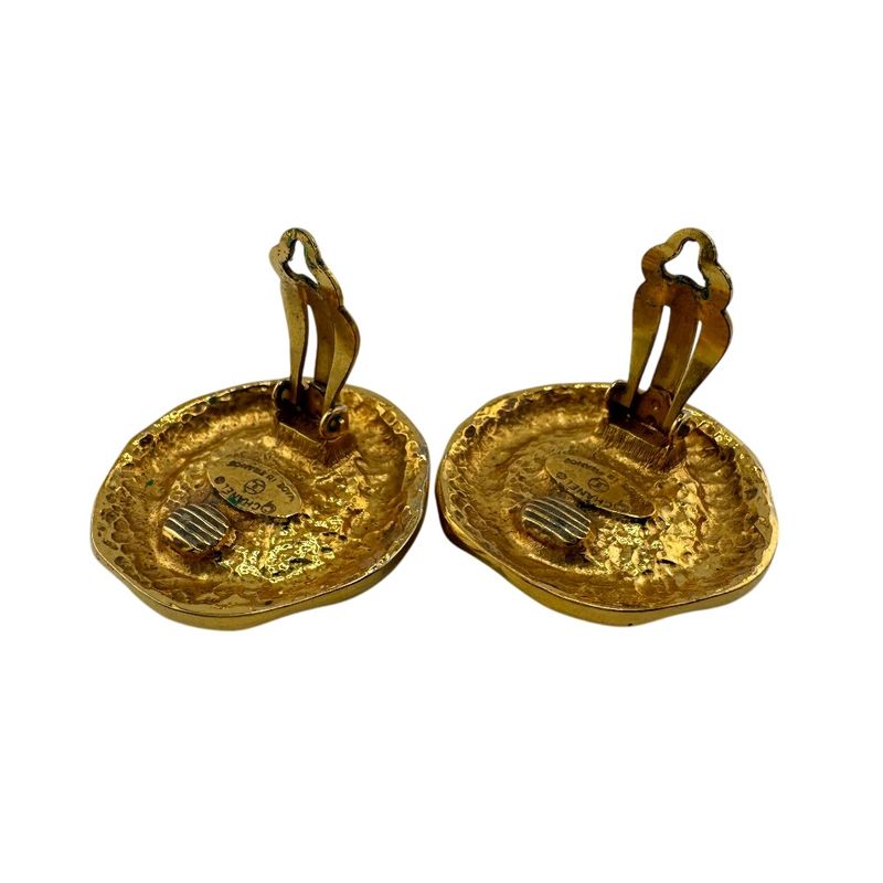 Chanel Binaural Earrings Gold Ladies
