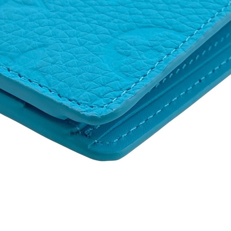 Louis Vuitton M11501 Portefeuille Multiple Folding Wallet Blue Ladies