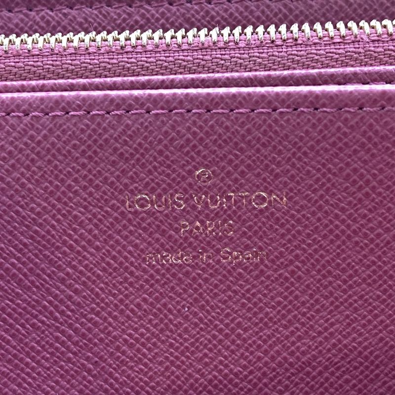 Louis Vuitton M81182 Denim Jacquard Zippy Wallet Long Wallet White Ladies