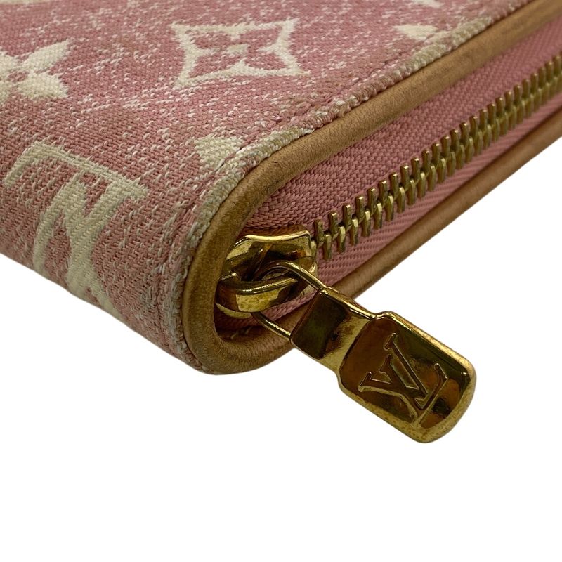 Louis Vuitton M81182 Denim Jacquard Zippy Wallet Long Wallet White Ladies