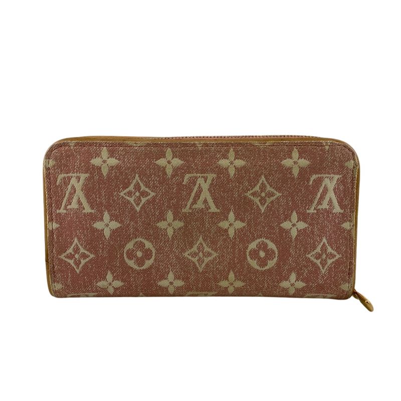 Louis Vuitton M81182 Denim Jacquard Zippy Wallet Long Wallet White Ladies