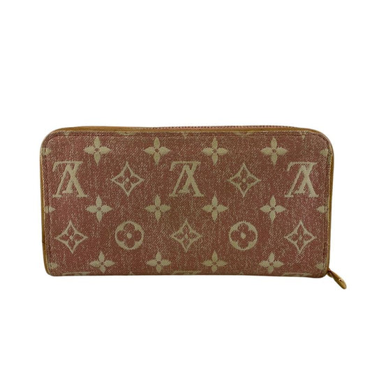 Louis Vuitton M81182 Denim Jacquard Zippy Wallet Long Wallet White Ladies