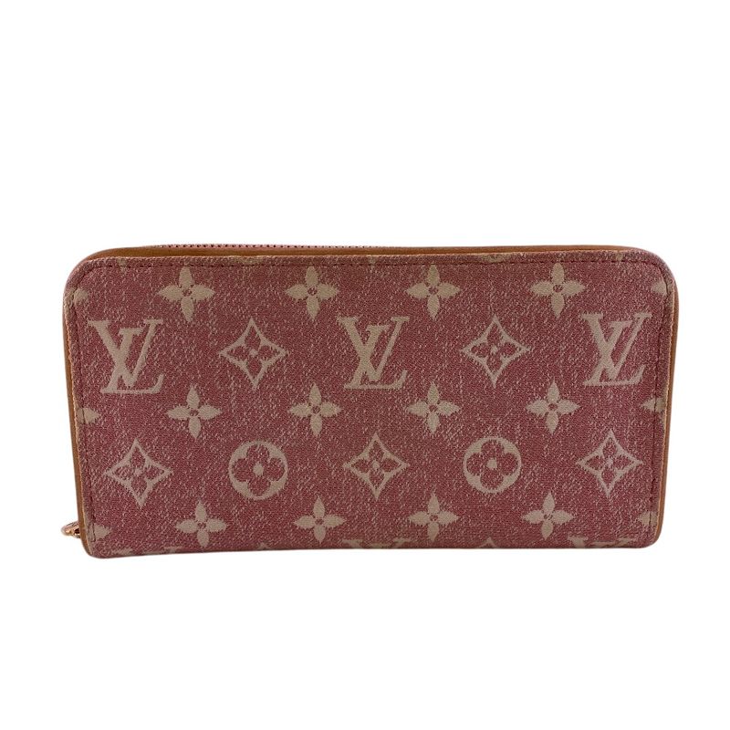 Louis Vuitton M81182 Denim Jacquard Zippy Wallet Long Wallet White Ladies